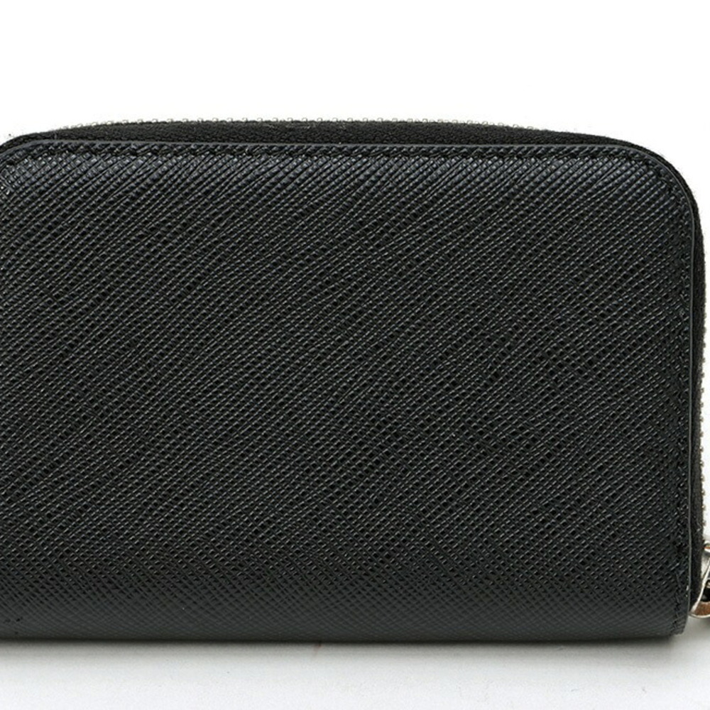 Prada Saffiano Triangle Coin Case 2MM003, Leather, Black (Nero) - Picture 2 of 5